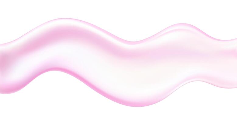 Pink liquid wave on white background