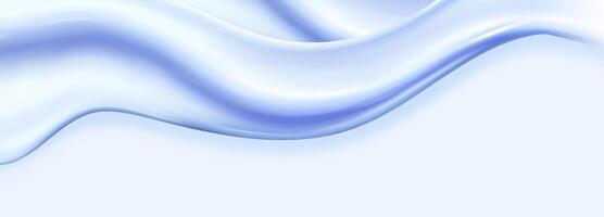 A blue liquid flowing in a wave on a white background vector