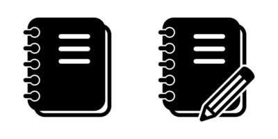 Notepad with pencil icon. Notepad icon. vector