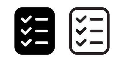 Check list icon. Checklist icon sets vector
