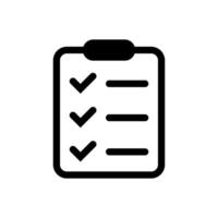 Checklist on clipboard icon, Checklist symbol. vector