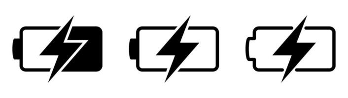 Battery charging icon. Battery charge indicator UI icon. vector
