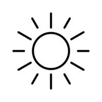 Sun icon, sun symbol in line style. vector