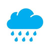 Rain blue icon. Cloud rain symbol for your web site design, logo, app, UI. Modern forecast storm sign. vector