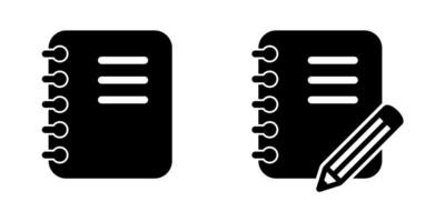 Notepad with pencil icon. Notebook with pencil icon. vector
