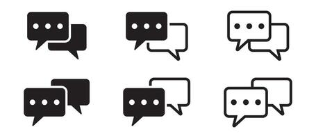 Comment icon speech bubble symbol. Speech bubble collection . Cloud speech bubbles collection. vector