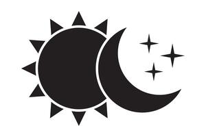 Sun and moon icon. vector