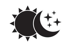 Sun and moon icon. Sun and moon symbol. vector