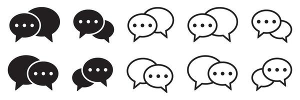 Comment icon speech bubble symbol. Chat icon collection. vector