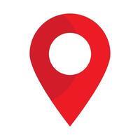 Maps pin. Red location map icon. Red maps pin icon. vector