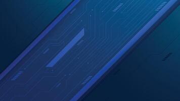 Blue abstract background with circuit board vector
