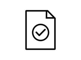 Document checkmark icon approved file symbol vector
