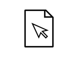 Click document icon simple black outline design vector
