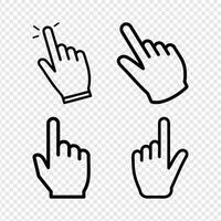 Hand cursor icon set for digital interfaces vector