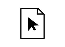 Document click icon simple cursor on paper vector