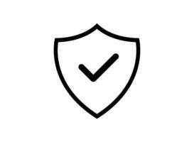 Secure shield icon check mark graphic vector