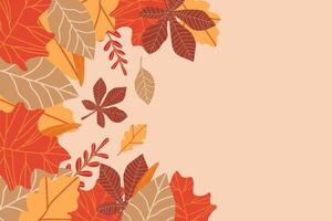 Autumn background with bright creative autumn leaves, with space for text. Frame with autumn leaves. vector