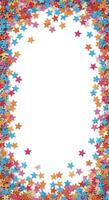 A frame with colorful stars on it photo