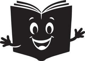 Smiling Open Book Cartoon Mascot Illustration vector