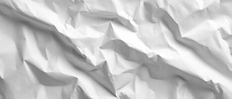 Closeup texture of crumpled white paper studio photography minimalist natural light photo
