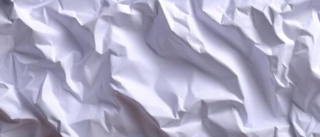 Crumpled white paper close-up texture studio setting abstract photography soft lighting photo