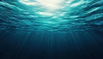 Underwater ripples texture ocean depths peaceful ambiance copy space tranquil environment photo