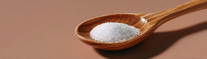 Minimalist presentation of granulated sugar natural setting food photography soft lighting photo
