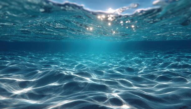 Underwater ripples texture tranquil ocean nature photography serene environment wide angle view photo