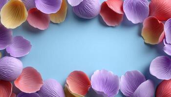 Floral pattern with pastel petals copy space color background graphic design aesthetic view photo