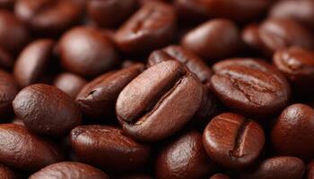 Rich brown coffee bean texture closeup natural setting food photography warm environment photo