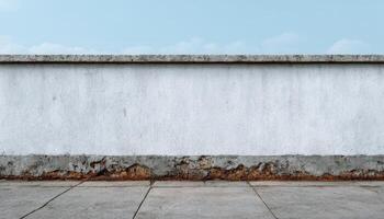 Industrial wall with vintage text urban location concrete art outdoor environment wide angle view photo