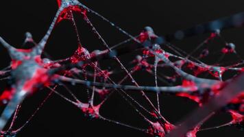 neural connected science background, futuristic ai visualization video