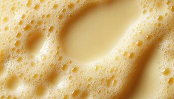 Closeup of condensed milk texture on plate soft shadows food photography culinary art photo