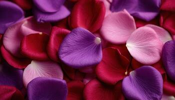 Colorful flower petals display natural setting close-up view vibrant arrangement photo