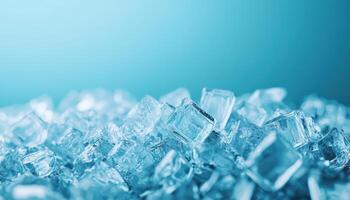 Ice crystal texture macro photography cold blue tones detailed close-up natural environment photo