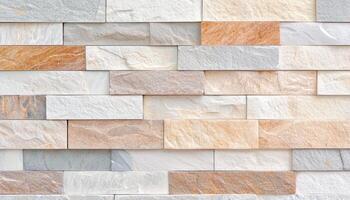 Natural stone wall surface with light mist in earthy tones interior design modern environment photo