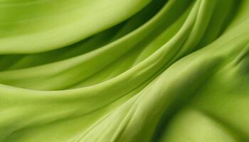 Closeup of green fabric texture studio image detail soft lighting macro view textile concepts photo