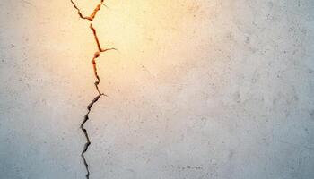 Cracked concrete wall detail urban setting abstract photography textured environment close-up view photo