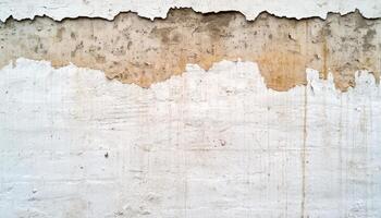 Aged brick wall with worn white paint urban setting texture close-up rustic charm photo