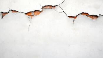Weathered plaster wall with exposed bricks and cracks urban setting photography low resolution photo