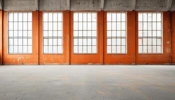 Exploring an abandoned factory wall with cracks urban environment photography perspective photo