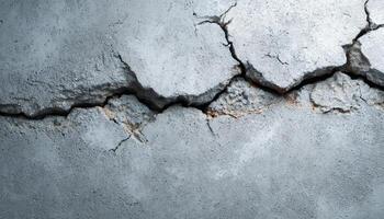 Cracked concrete texture close-up soft natural light detailed surface industrial setting photo