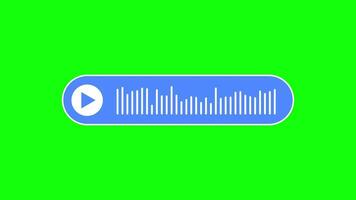 Animated Music Visualizer with Play Button on Green Screen Background video