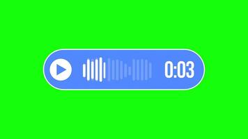 Voice Message Bubble Animation, Green Screen Audio Chat UI for Messenger video