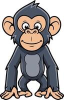 Monkey clip art vector