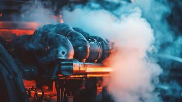 Close-Up Mechanic Insights on Automobile Engine Overheating Problems photo