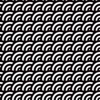Abstract multiple overlap circles lined horizontally seamless pattern, minimalist simple hand drawn illustration, decorative monochrome texture, repeat fish scale ornament for textile, gift paper vector