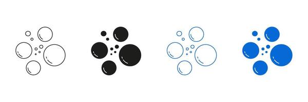 Bubble Line And Solid Icon Set. Bubbles In Various Styles Symbol Collection. Isolated Illustration vector