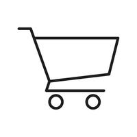 Shopping Cart Line Icon. ECommerce, Online Shopping, And Retail Marketplace Outline Symbol. Consumer Purchase And Digital Commerce. Editable Stroke. Isolated Illustration vector