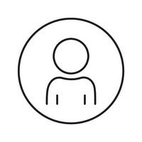 User Profile Avatar Line Icon. User Identification And Account Representation Outline Symbol. Personal Profile And Online Presence. Editable Stroke. Isolated Illustration vector